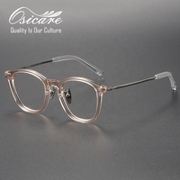 Gafas de Diseño de Marca de Lujo, Estilo Japonés Vintage, Monturas Ópticas de Titanio Puro para Hombre, Lentes Recetadas