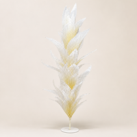 Sculpture géante en papier en forme de feuille blanche, décoration pour événements de mariage, affichage commercial, vitrine de centre commercial