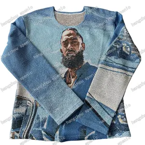 Jacquard Top Sale Sweatshirt Woven Jacquard Blanket / Jacquard Tapestry Sweater