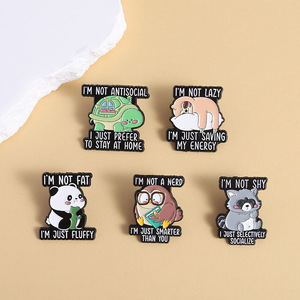 Nouvel Arrivage : Lot de Pins en Émail Animaux Mignons et Amusants (Paresseux/Panda/Hibou/Tortue/Élan) – Badges Métalliques pour Vêtements, Cadeau pour Amis - Product Image 3