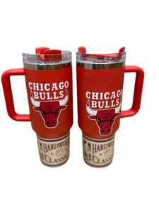 Gobelet isotherme en acier inoxydable <span class=keywords><strong>NBA</strong></span> <span class=keywords><strong>Chicago</strong></span> <span class=keywords><strong>Bulls</strong></span> 40 oz avec design de style américain, sans BPA et portable - Product Image 3