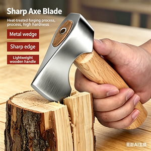 Hacha de mano para cortar madera al aire libre, talar árboles y cortar leña, juego completo de hachas, hacha forjada a mano - Product Image 4