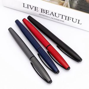 Wholesale High Quality Promotional 0.7mm Ballpoint <b>Pen</b> Comfortable Matte Black Metal with <b>Colorful</b> Red Blue Gray Black Inks - Product Image 3