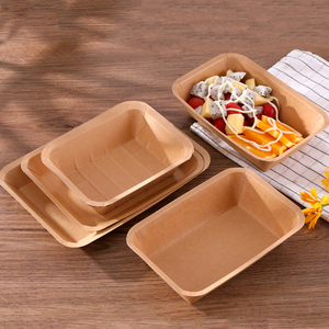 Bán Sỉ Khay Đựng Thức Ăn Bằng Giấy Kraft Xúc Xích Giấy In Theo Yêu Cầu Đĩa Giấy Vuông Dùng Một Lần Hình Nón Khoai Tây Chiên - Product Image 5