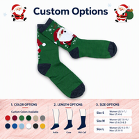 Chaussettes de Noël personnalisées OEM, couleurs variées, chaussettes en coton tricoté jacquard, chaussettes confortables pour homme et femme, pour la vie quotidienne
