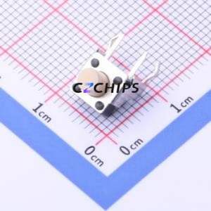 1-1825027-4 Tactile Switch Through hole Component (THT) Switch Single Pole Single Throw Round Button 1.6N Right Angle Insert - Product Image 1