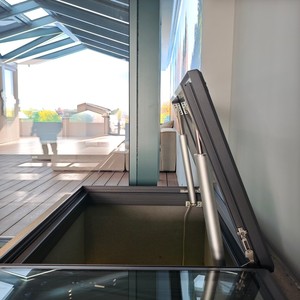 Claraboyas Modernas <span class=keywords><strong>de</strong></span> Fibra <span class=keywords><strong>de</strong></span> Vidrio con Doble Acristalamiento, Insonorizadas, Eléctricas, <span class=keywords><strong>de</strong></span> Aluminio, para Techo - Product Image 3