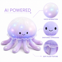 Jouet en peluche interactif AI super doux, méduse parlante avec réponse vocale, éducatif, recharge USB, en coton PP et polyester
