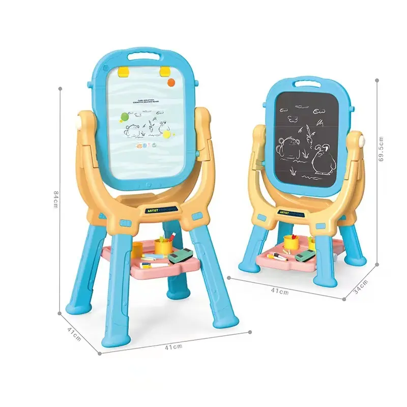 Children's indoor graffiti scaffolding type writing drawing point reading 2 in 1 long legs short legs drawing board toys