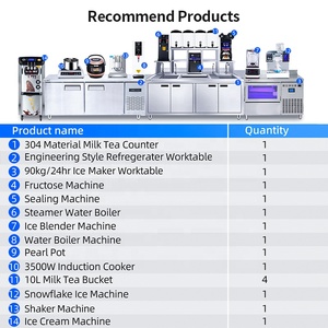 One Stop Solution All Set Boba Tea Shop Packaging Ingredients Machinery Milk Tea Bar Equipment Bubble Tea Counter <b>Machine</b> - Product Image 2