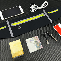 Ceinture de course ajustable avec support de téléphone, sac banane de sport mains libres, pochette d'accessoires pour la gym, la remise en forme et les voyages
