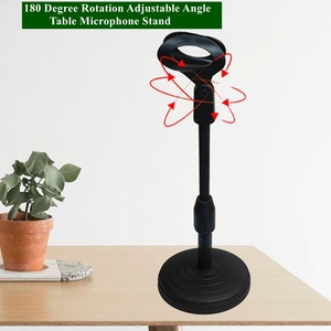 Video Recording <strong>Microphone</strong> Table Stand Bracket Live Streaming Online Broadcast Speech Teacher Smartphone Mic Desk Clip Holder - Product Image 4