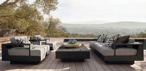 Cape Town Moderno para todo tipo <span class=keywords><strong>de</strong></span> clima Patio Jardín <span class=keywords><strong>Playa</strong></span> Chaise Exterior Hecho a mano Muebles <span class=keywords><strong>de</strong></span> metal Aluminio Modular Seccional en L Daybed - Product Image 4