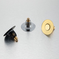 Tapón de drenaje de lavabo antiobstrucción colorido, colador de tapón emergente cromado de latón de acero inoxidable para Baño