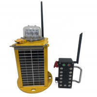 JCL570-S-ASL-XX Lumière latérale de guidage LED portable solaire télécommandée, Lumière de taxiway rechargeable, Lumière d'aéroport portable