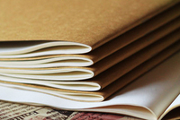 Impression personnalisée de carnets, organiseur de planification hebdomadaire relié cousu, couverture souple en papier kraft, OEM faible MOQ