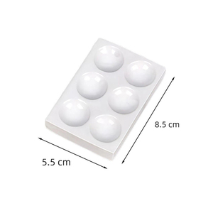 แผ่นเซรามิกสำหรับทดลองปฏิกิริยาแบบจุด 6 รู 12 รู ทำจากพอร์ซเลน - Product Image 3