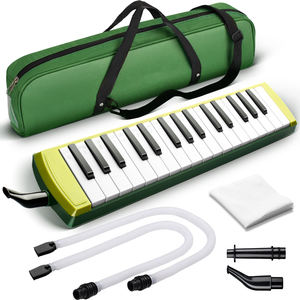 <span class=keywords><strong>Accordéon</strong></span> à vent, harmonica portable, pianica, melodica, double jeu de 32 <span class=keywords><strong>touches</strong></span>, vert - Product Image 1