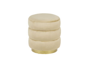 Taburetes modernos de alta calidad al por mayor de fábrica, taburete otomano redondo pequeño, puf con peluche blanco - Product Image 3