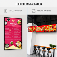 Écran d'affichage numérique LCD ultra-fin de 43 pouces avec CMS intégré pour restaurants et ascenseurs, système d'exploitation Android