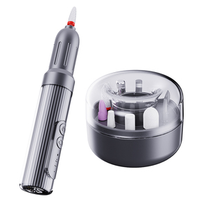 Kit de perceuse à ongles électrique rechargeable avec moteur à balais en aluminium, équipement de pédicure, outil de polissage des ongles, boîte de rangement - Product Image 1
