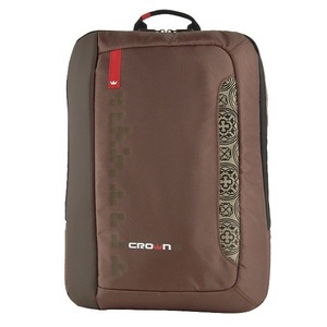 <b>Brown</b> 15.6 Inch Laptop <b>Backpack</b> With Side Pockets And Front Zipper Compartment For Daily Use - Product Image 2