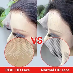 วิกผมแท้แบบติดกาว  ความ<span class=keywords><strong>หนา</strong></span>แน่น 300  ขนาด 13x4  HD Transparent Lace  เกรด 12A  ลอนลึก  <span class=keywords><strong>ผม</strong></span>แท้จากอินเดีย สำหรับผู้หญิงผิวสี - Product Image 5