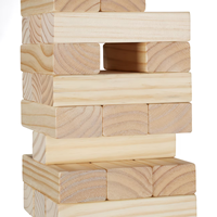 Juego de Bloques de Madera Apilables, 54 Piezas, Torre de Equilibrio Familiar, Juego de Habilidades para Bebés y Niños Pequeños, Bloques de Construcción Montessori, Juego de Interior