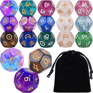 Fournisseur d'usine : Ensemble de dés d'astrologie personnalisés avec symboles du zodiaque pour la lecture de tarot professionnelle, la divination et le bien-être spirituel - Product Image 6