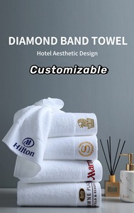 Tùy Chỉnh Thêu Logo Khách Sạn Khăn Set Cho Spa 100% Hữu Cơ Cotton Terry Sang Trọng Khăn Tắm Tay Màu Trắng Khăn - Product Image 5