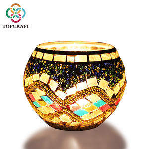 ديكور ديوالي بيع بالجملة شموع فسيفساء ملونة شموع زجاجية رخيصة لحفلات الزفاف والديكور المنزلي - Product Image 1