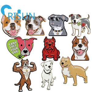 Broches de Esmalte Personalizados al por Mayor con Diseño de Perro <span class=keywords><strong>Pitbull</strong></span> <span class=keywords><strong>Americano</strong></span>, Insignias de Metal para Amantes de las Razas Caninas, Pin de Esmalte de <span class=keywords><strong>Pitbull</strong></span> - Product Image 1