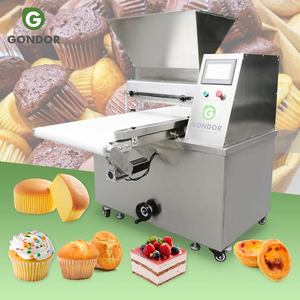 เครื่องทำเค้กฟองน้ำแบบมินิ พร้อมระบบเติมแป้งแบบลูกสูบ สายการผลิตคัพเค้ก - Product Image 1