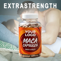 Capsules de racine de maca pour hommes, énergie, santé de la prostate et amélioration masculine, avec formule de maca noire, maca rouge et ginseng