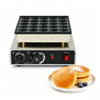 Machine à Gaufres Électrique Néerlandaise Poffertjes Commerciale, 25 Trous, Mini Forme Ronde