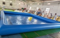 Piscine gonflable grande capacité avec parois latérales renforcées, parc aquatique extérieur et lieux de réception pour fêtes