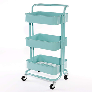 Chariot de rangement multifonctionnel amovible pour cuisine, salle de bain, salon et salon de coiffure, avec étagère latérale et plateau à collations, vente en gros - Product Image 5
