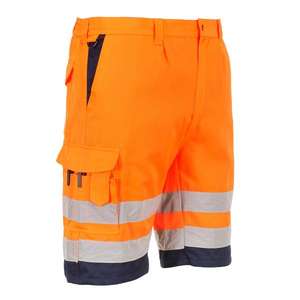 PORTWEST - E043ONRXL High visibility orange/blue navy poly-cotton <b>shorts</b> - EAN 5036108150168 <b>HI</b>-<b>VIS</b> WORKWEAR - Product Image 1