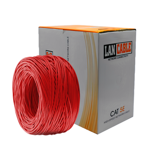 <span class=keywords><strong>สาย</strong></span> Cat5e 1000ft เครือข่าย <span class=keywords><strong>LAN</strong></span> Patch <span class=keywords><strong>สาย</strong></span>อินเทอร์เน็ต UTP 24AWG CCA PVC สีแดง - Product Image 1