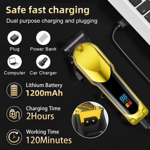 Tondeuse à cheveux électrique de qualité professionnelle, corps métallique, 7000-9000 tr/min, charge USB, forte puissance, usage général - Product Image 4