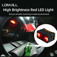 Escáner de código de barras LONVILL Qr para inventario, escáner de código de barras portátil Blue Tooth con Led