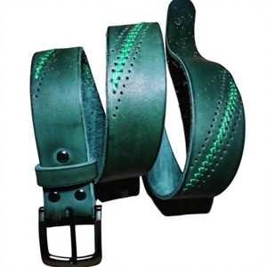Ceinture pour homme en cuir de vache écologique, vintage, avec boucle en acier, résistante, imperméable, légère, largeur 3,8 cm - Product Image 5