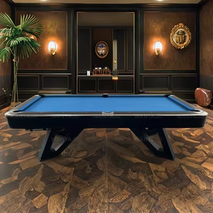 Mesa de billar americana de 9 bolas barata al por mayor, juego de mesa de billar profesional de 9 pies con diamantes, mesa de billar para gimnasio - Product Image 6