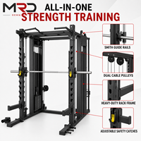 Máquina Multifuncional de Acero Resistente para Entrenamiento de Cuerpo Completo, con Soporte para Sentadillas, Máquina Smith y Función para Tríceps