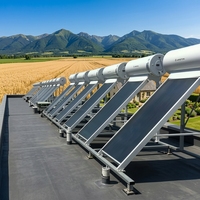 Chauffe-eau solaire plat TY 150L pour douche, à économie d'énergie, avec télécommande, design autoportant, boîtier en acier galvanisé, classe A