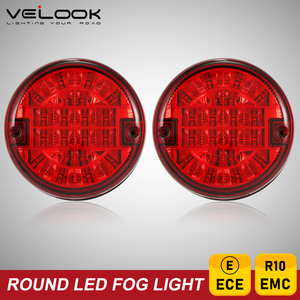 Luz <span class=keywords><strong>Antiniebla</strong></span> LED Redonda de 12V 24V para Camión, con Certificación ECE, Luces <span class=keywords><strong>Antiniebla</strong></span> LED para Camión, Remolque, Caravana, Camión, Impermeables, Rojas, 140mm - Product Image 2