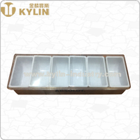 Plateau à condiments en plastique 3/4/5/6 compartiments sauce caddy snacks plateau porte-condiments