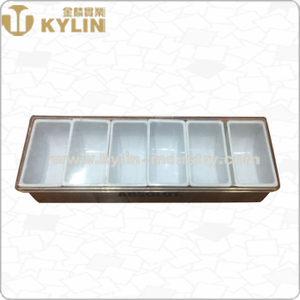 Plastic <strong>Bar</strong> <strong>Condiment</strong> <strong>Caddy</strong> 3/4/5/6 Compartment Sauce <strong>Caddy</strong> Snacks Tray <strong>Condiment</strong> Holders - Product Image 4