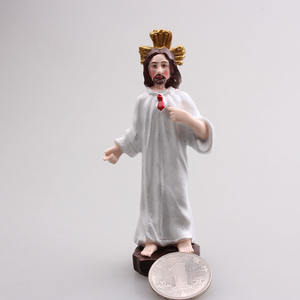 10cm hauteur vente entière sacré créatif noël christianisme jésus résine Statue artisanat <span class=keywords><strong>père</strong></span> et vierge marie décoration de la maison - Product Image 2