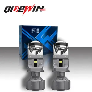 QIDEWIN vendita calda F40 Mini proiettore lente Hi Lo Beam H4 LED lampadina faro 100W Canbus faretto H4 moto faro